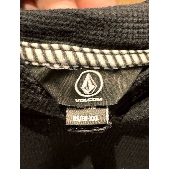 VOLCOM MEN'S PULLOVER LIGHTWEIGHT SKATER HOODIE / 2XL / BLACK / LONG JOHN - Picture 5 of 6